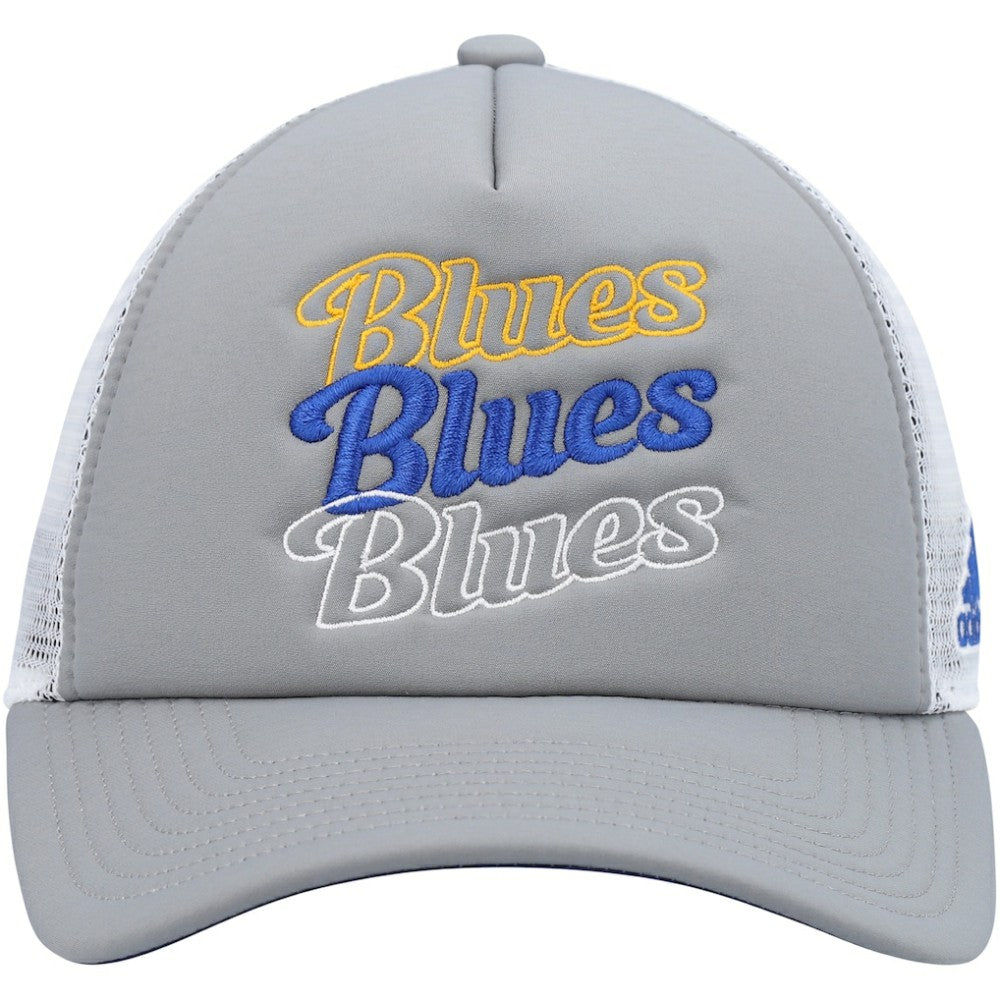 NHL St. Louis Blues adidas Women's Foam Trucker Snapback Hat - Gray/White