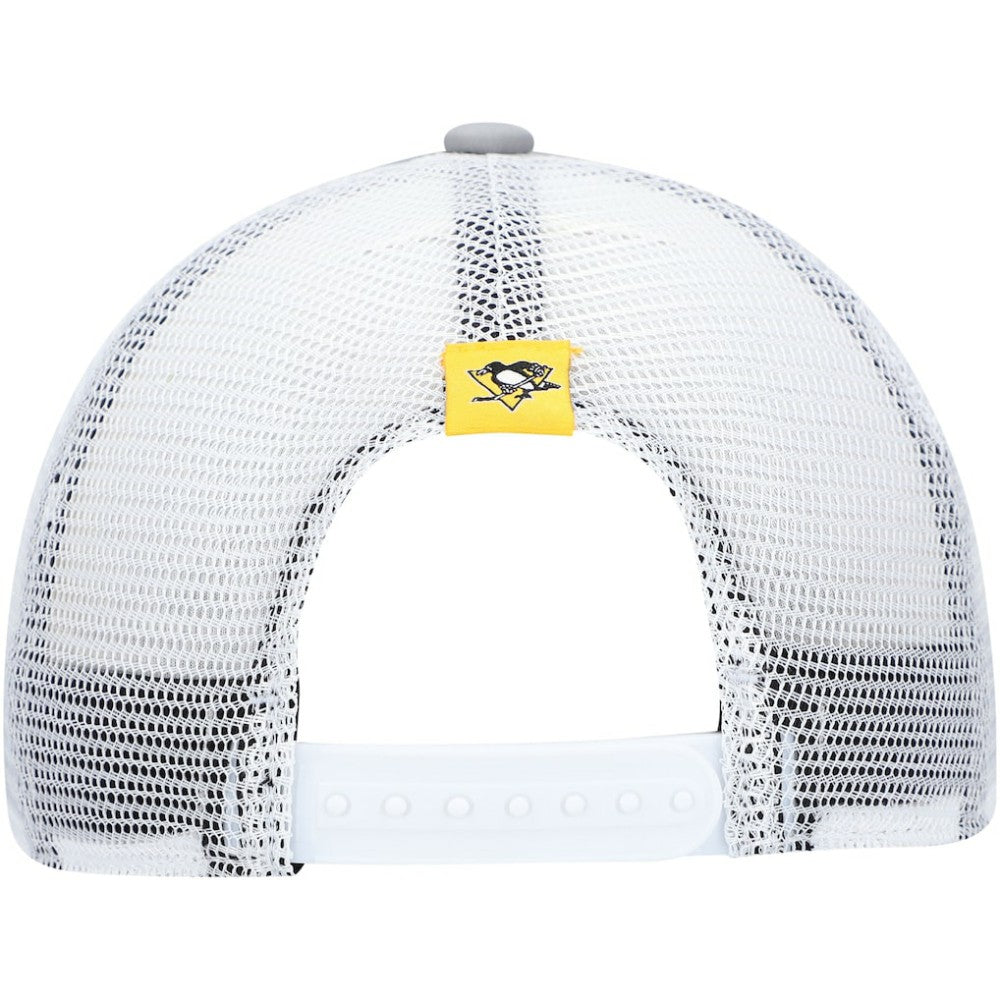 NHL Pittsburgh Penguins adidas Women's Foam Trucker Snapback Hat - Gray/White