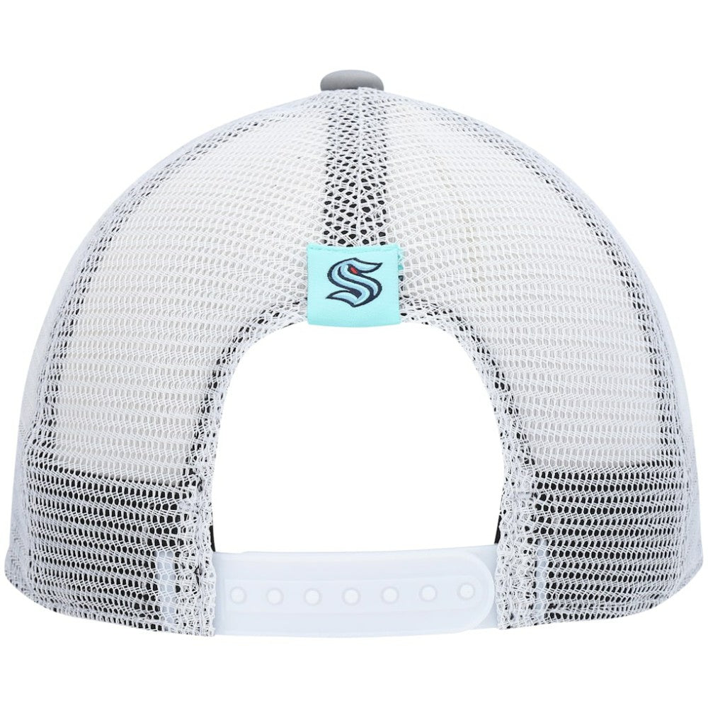 NHL Seattle Kraken adidas Women's Foam Trucker Snapback Hat - Gray/White
