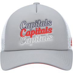 NHL Washington Capitals adidas Women's Foam Trucker Snapback Hat - Gray/White