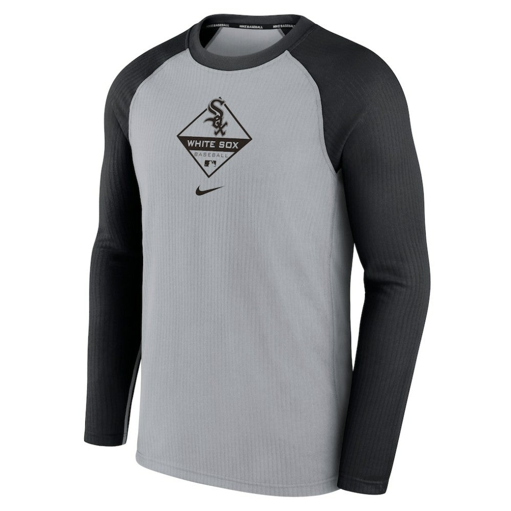 Chicago White Sox Nike Game Authentic Collection Performance Raglan Long Sleeve T-Shirt - Gray/Black T-shirts