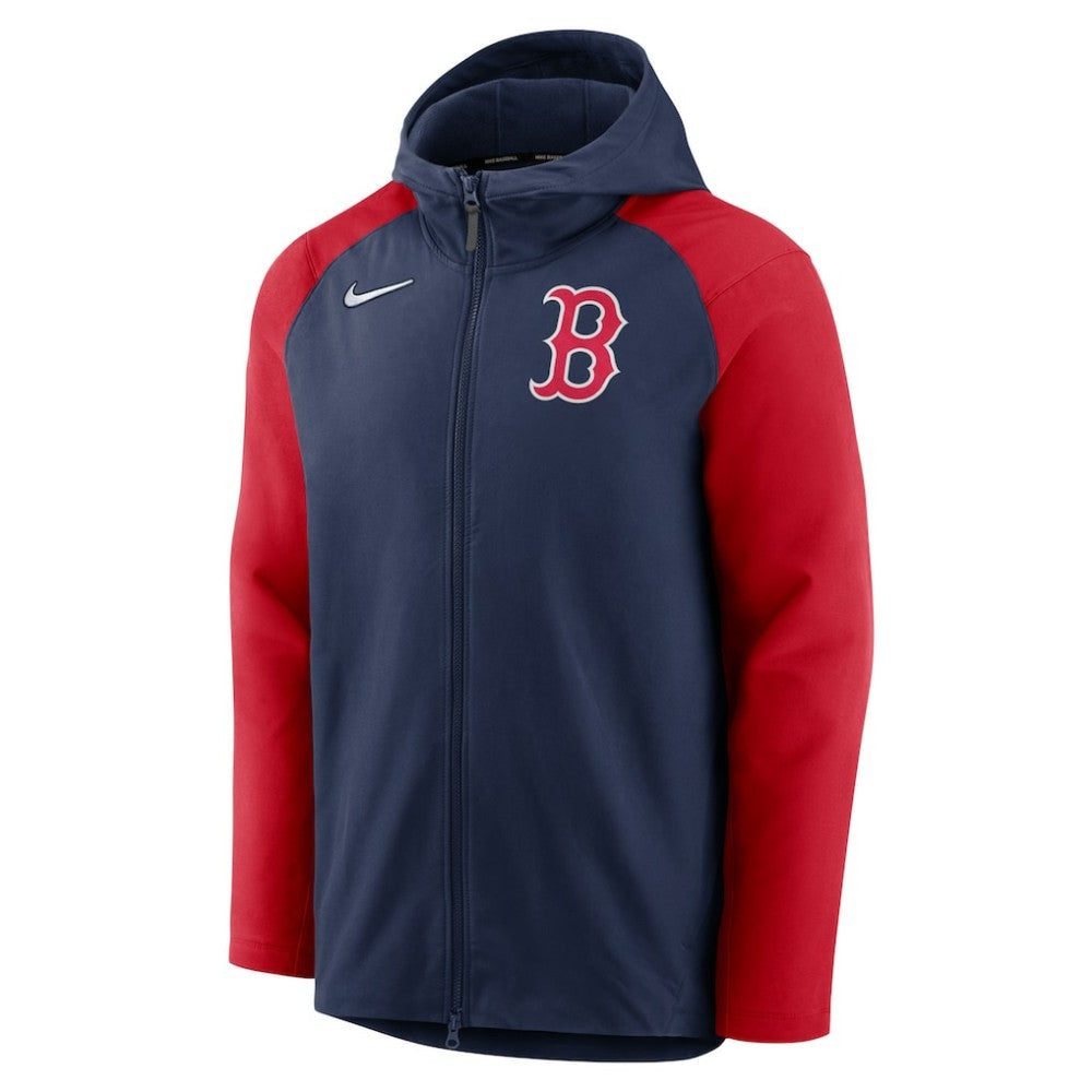 Boston Red Sox Nike Authentic Collection Performance Raglan Full-Zip Hoodie - Navy/Red Hoodies
