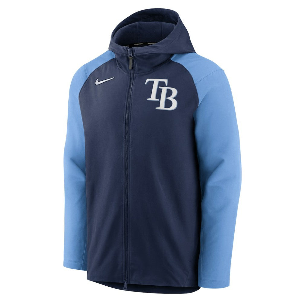 Tampa Bay Rays Nike Authentic Collection Performance Raglan Full-Zip Hoodie - Navy/Light Blue Hoodies