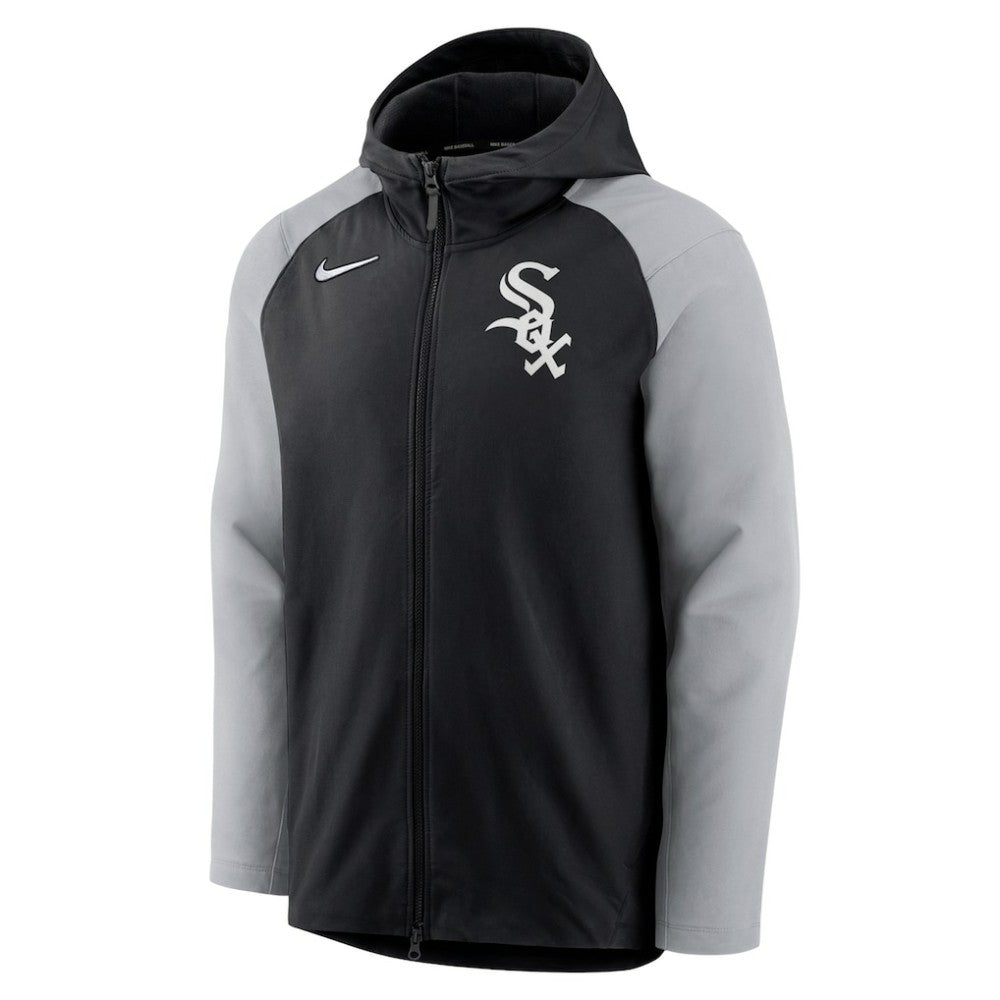 Chicago White Sox Nike Authentic Collection Performance Raglan Full-Zip Hoodie - Black/Gray Hoodies