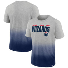 Washington Wizards Board Crasher Dip-Dye T-Shirt Heathered Gray/Navy