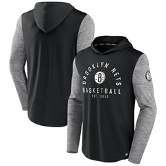 Brooklyn Nets Deep Rotation Performance Pullover Hoodie Black/Heathered Charcoal