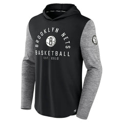 Brooklyn Nets Deep Rotation Performance Pullover Hoodie Black/Heathered Charcoal
