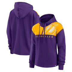 Los Angeles Lakers Women's Overslide Quarter-Zip Fleece Hoodie Purple