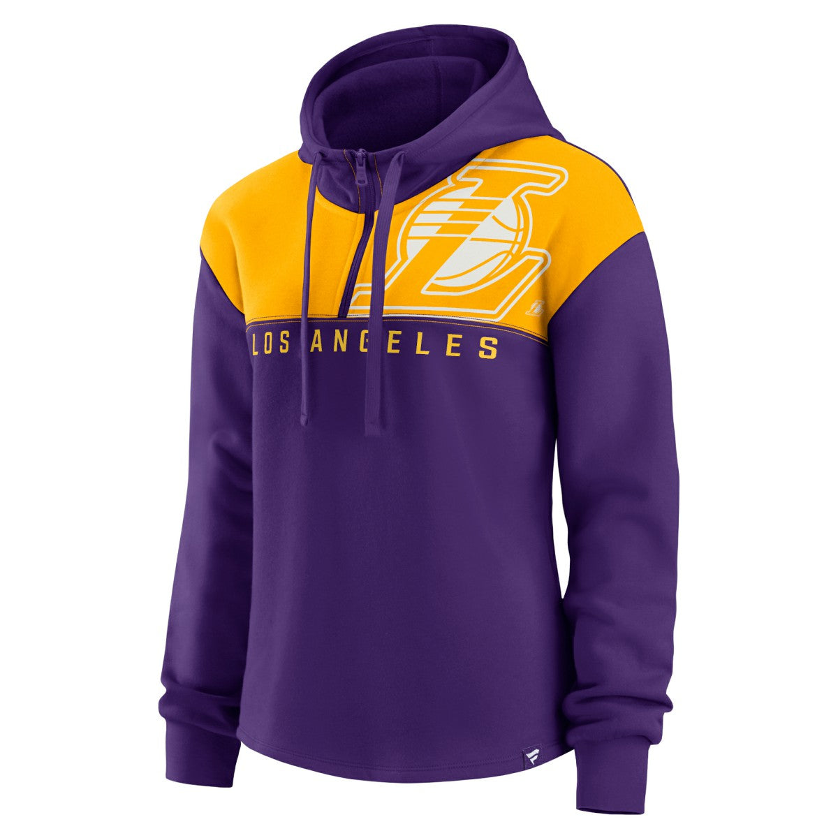 Los Angeles Lakers Women's Overslide Quarter-Zip Fleece Hoodie Purple