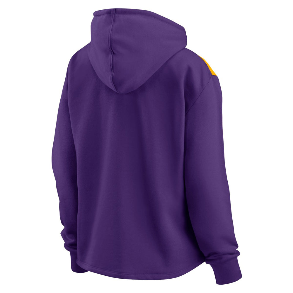 Los Angeles Lakers Women's Overslide Quarter-Zip Fleece Hoodie Purple