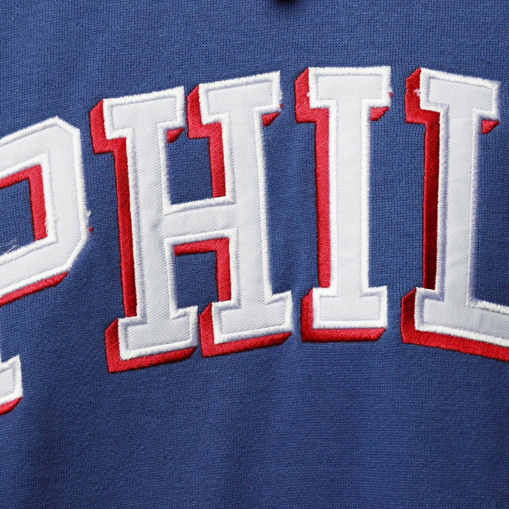 Philadelphia 76ers Big & Tall Double Contrast Pullover Hoodie Royal/Red