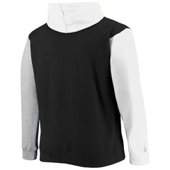 Brooklyn Nets Big & Tall Double Contrast Pullover Hoodie Black/White