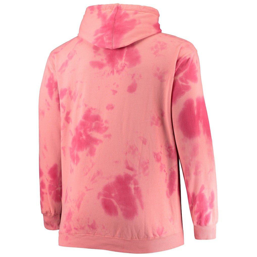 Chicago Bulls Big & Tall Wordmark Cloud Dye Pullover Hoodie Red