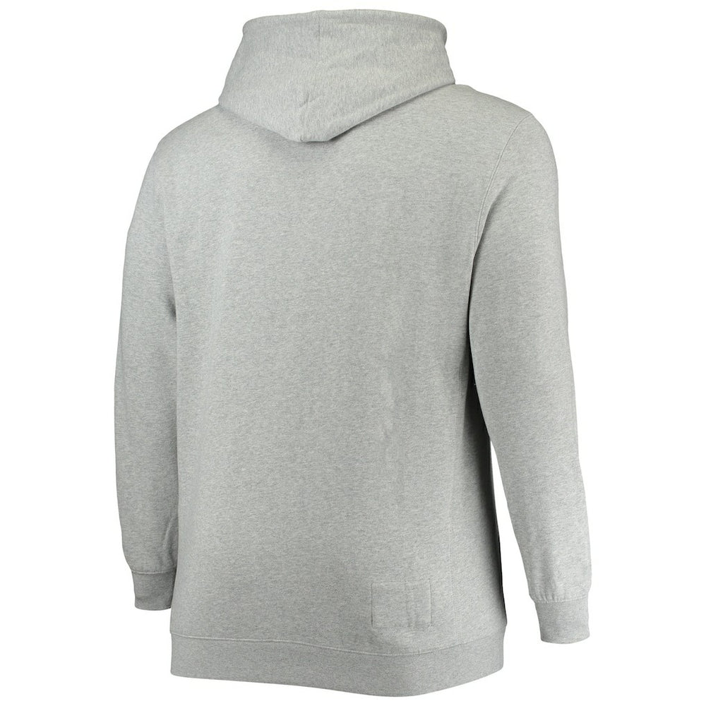 Philadelphia 76ers Hardwood Classics Big & Tall Throwback Pullover Hoodie Heathered Gray