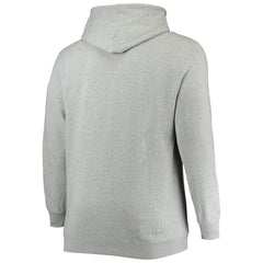 Chicago Bulls Hardwood Classics Big & Tall Throwback Pullover Hoodie Heathered Gray