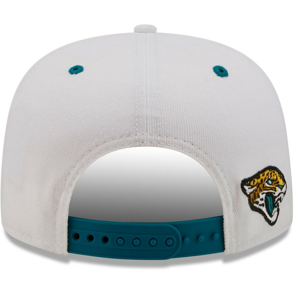 Jacksonville Jaguars New Era Sparky Original 9FIFTY Snapback Hat White/Teal