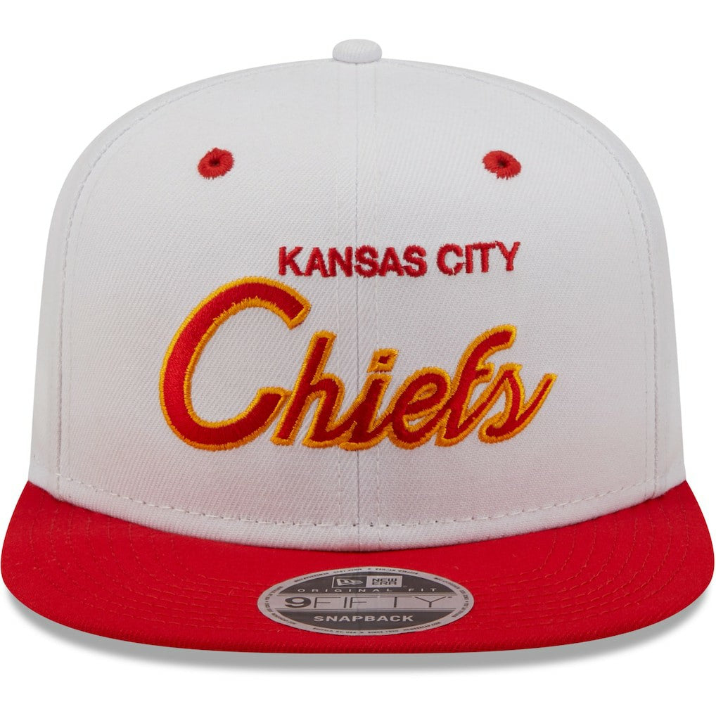 Kansas City Chiefs New Era Sparky Original 9FIFTY Snapback Hat White/Red
