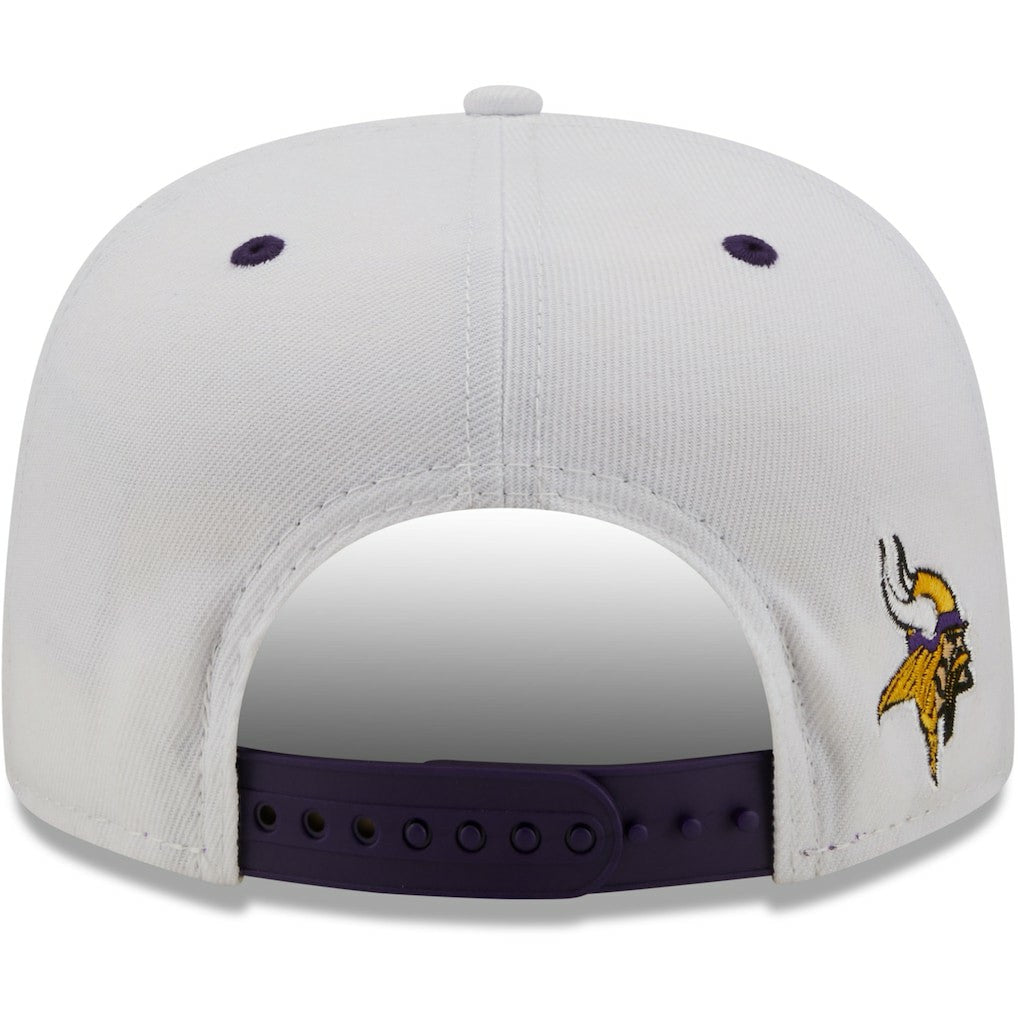 Minnesota Vikings New Era Sparky Original 9FIFTY Snapback Hat White/Purple