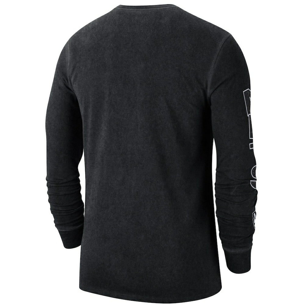 Brooklyn Nets Courtside Retro Elevated Long Sleeve T-Shirt Black