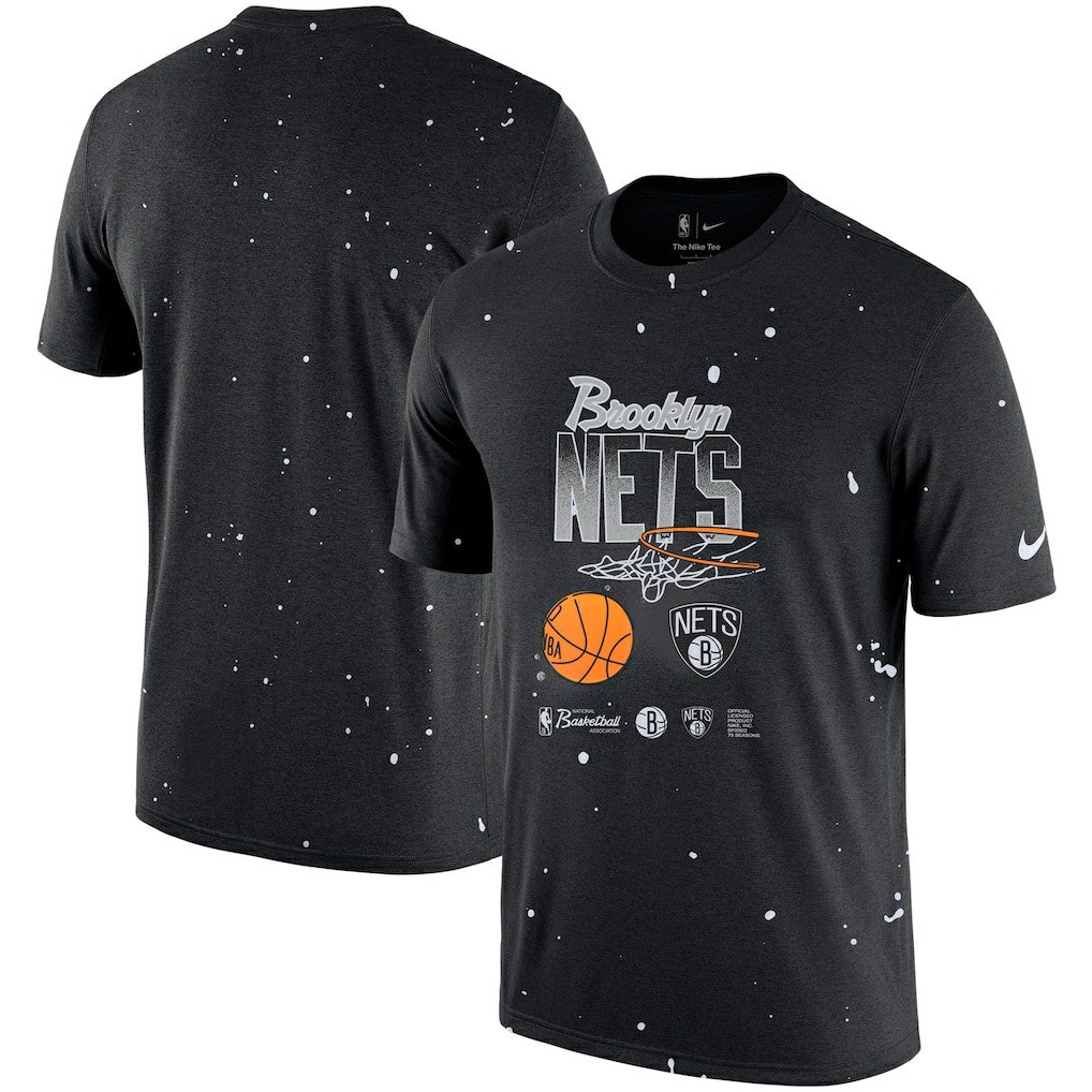 Brooklyn Nets Courtside Splatter T-Shirt Black