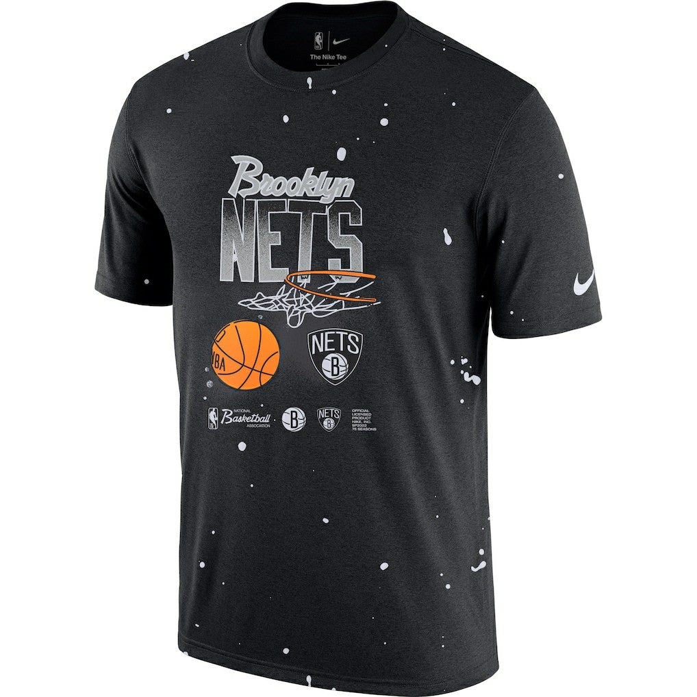 Brooklyn Nets Courtside Splatter T-Shirt Black