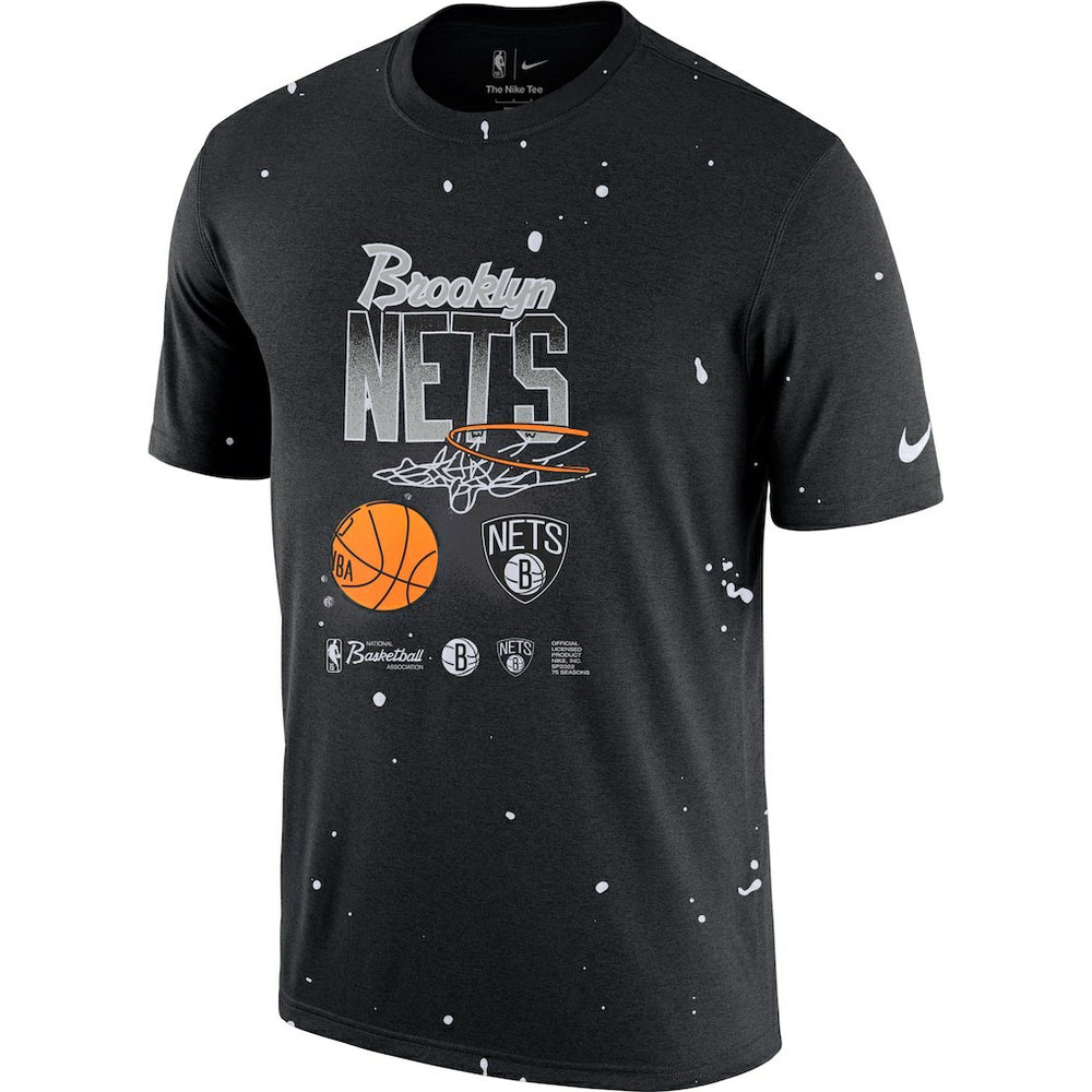 Brooklyn Nets Courtside Splatter T-Shirt Black
