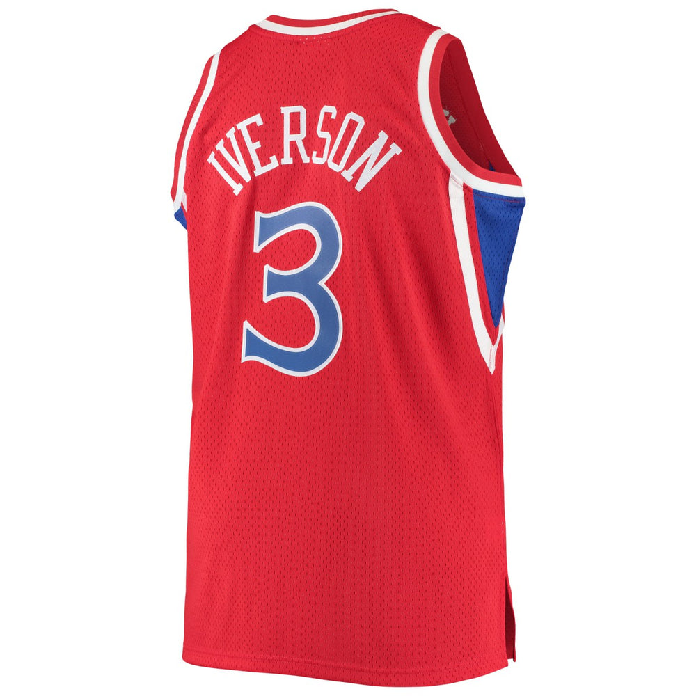 Allen Iverson Philadelphia 76ers 1996/97 Big & Tall Hardwood Classics Swingman Jersey Red