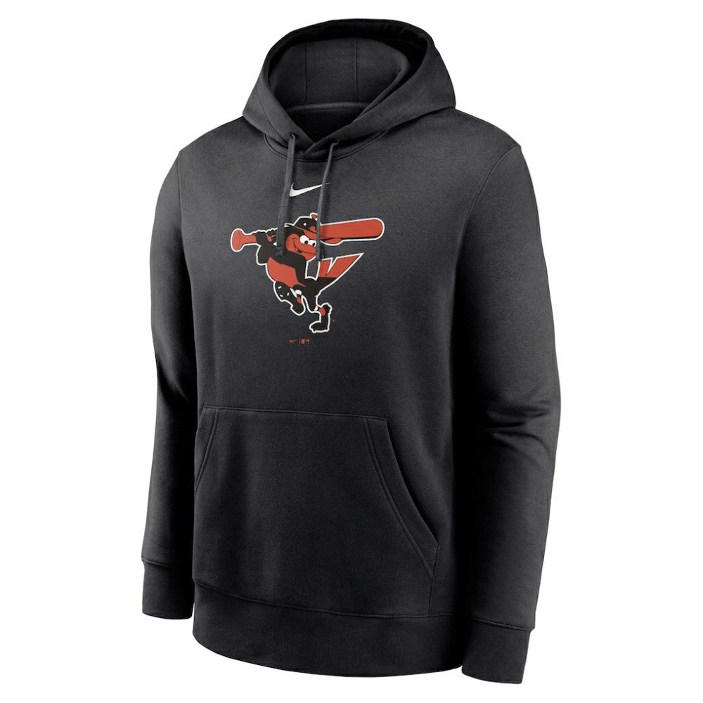 Baltimore Orioles Nike Alternate Logo Club Pullover Hoodie - Black Hoodies