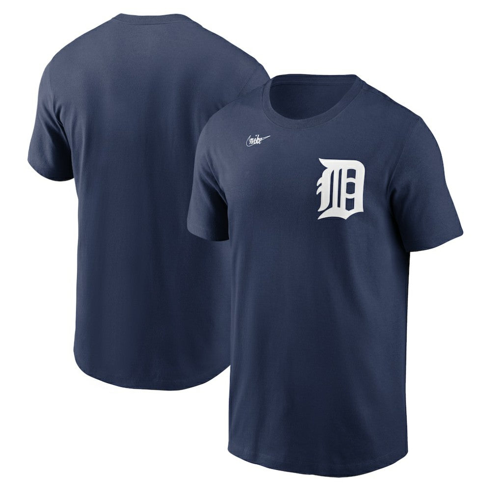Detroit Tigers Nike Cooperstown Collection Wordmark T-Shirt - Navy T-shirts