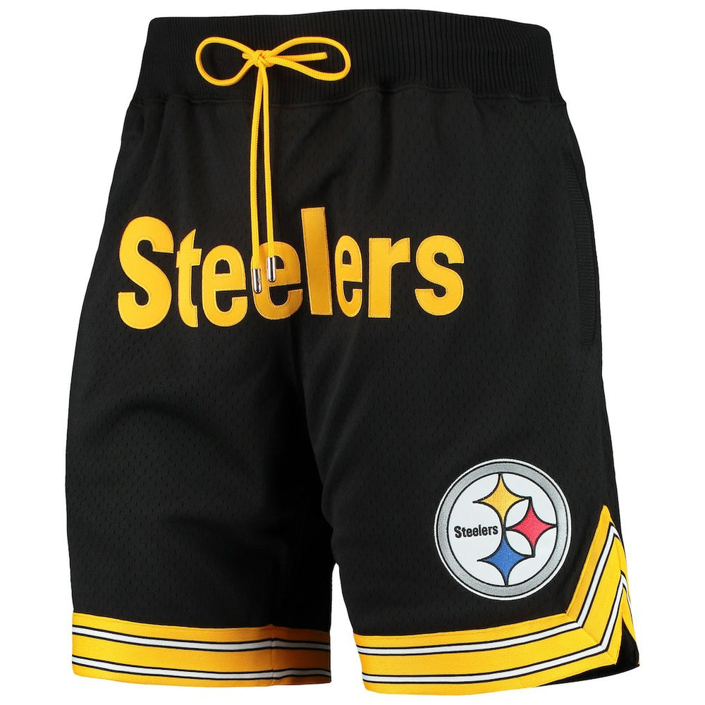Pittsburgh Steelers Just Don Gold Rush Shorts Black