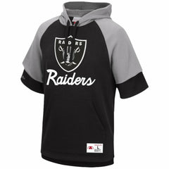 Las Vegas Raiders Home Advantage Raglan Short Sleeve Pullover Hoodie Black