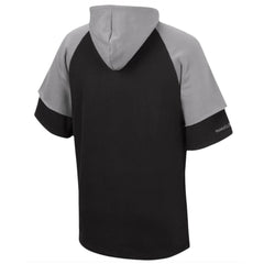 Las Vegas Raiders Home Advantage Raglan Short Sleeve Pullover Hoodie Black