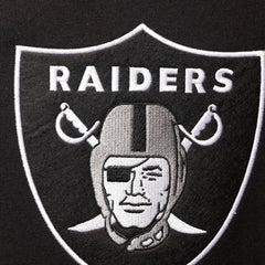 Las Vegas Raiders Home Advantage Raglan Short Sleeve Pullover Hoodie Black