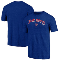 Texas Rangers Fanatics Cooperstown Collection Series Sweep Tri-Blend T-Shirt - Heather Royal T-shirts