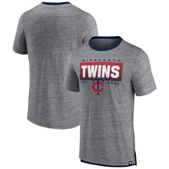 Minnesota Twins Fanatics Iconic Team Element Speckled Ringer T-Shirt - Heathered Gray T-shirts
