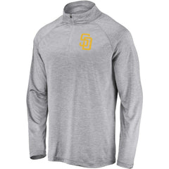San Diego Padres Fanatics Primary Logo Quarter-Zip Raglan Jacket - Gray Jackets