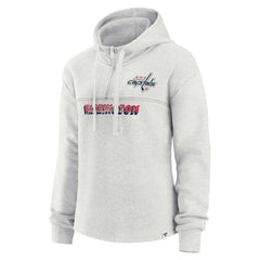 NHL Washington Capitals Fanatics Women's True Classics Legacy Quarter-Zip Hoodie - Ash