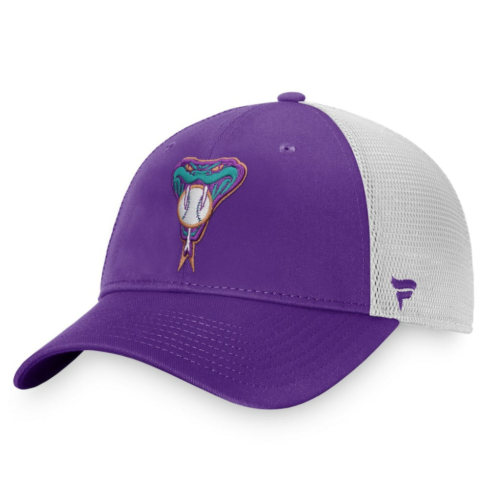 Arizona Diamondbacks Fanatics Cooperstown Collection Core Trucker Snapback Hat - Purple/White Hats