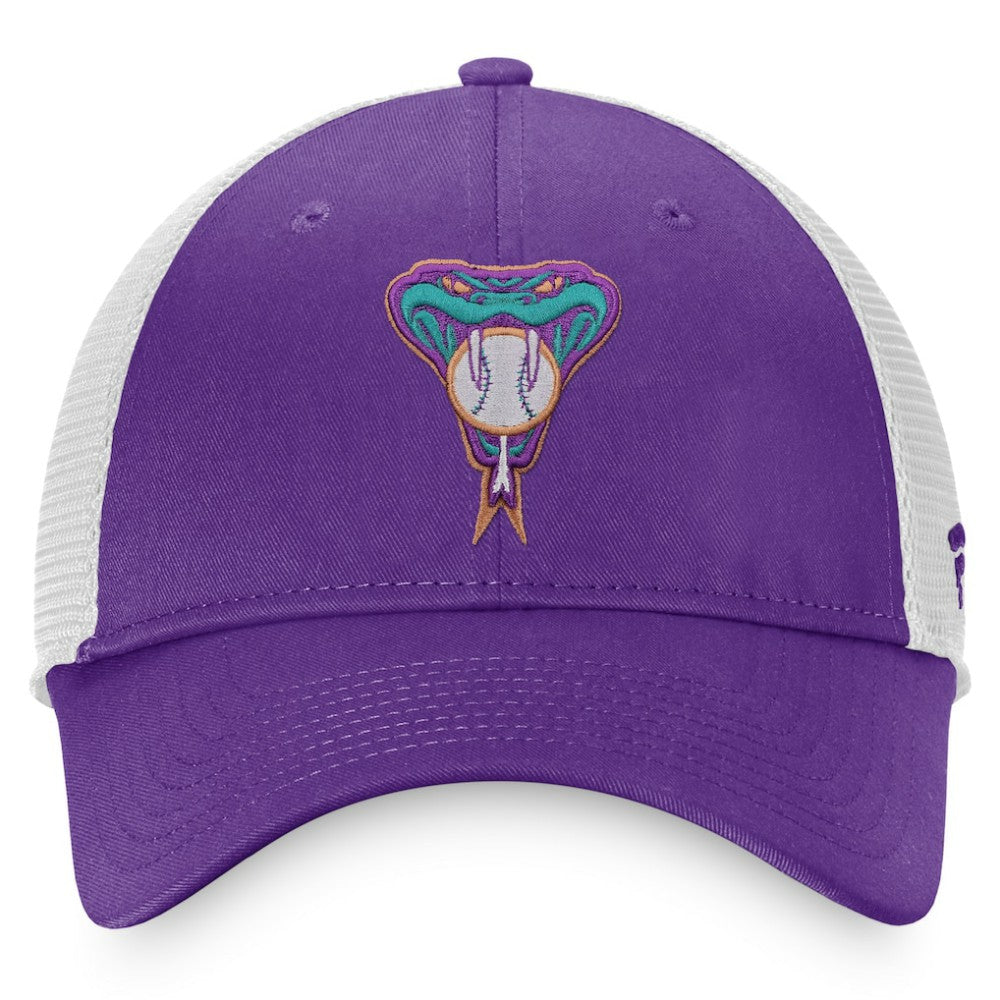 Arizona Diamondbacks Fanatics Cooperstown Collection Core Trucker Snapback Hat - Purple/White Hats