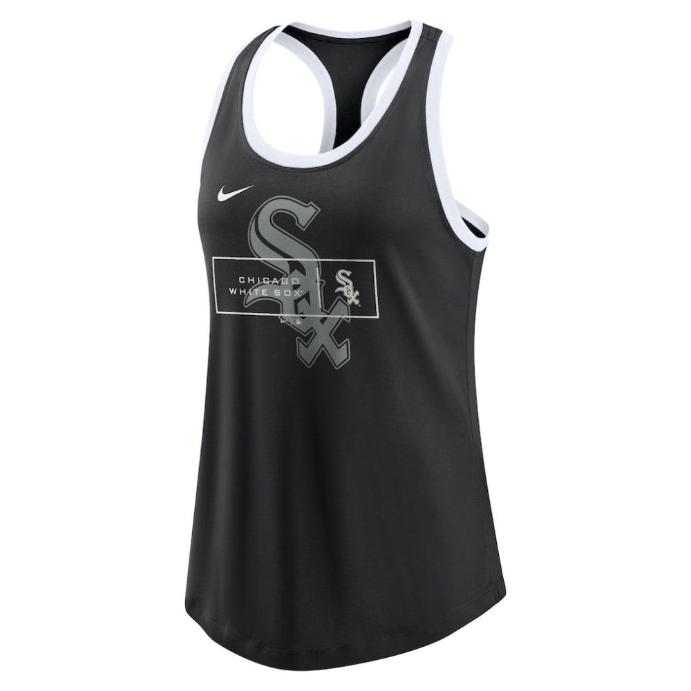 Chicago White Sox Nike Women's X-Ray Racerback Performance Tank Top - Black Tanks