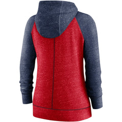St. Louis Cardinals Nike Women's Split Wordmark Gym Vintage Raglan Lightweight Full-Zip Hoodie - Heather Red/Heather Navy Hoodies