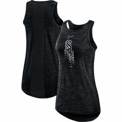 Chicago White Sox Nike Women's Logo Fade High Neck Performance Tank Top - Black Tanks