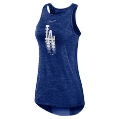 Los Angeles Dodgers Nike Women's Logo Fade High Neck Performance Tank Top - Royal Tanks