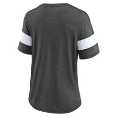 San Francisco Giants Fanatics Women's Wordmark V-Neck Tri-Blend T-Shirt - Heathered Charcoal T-shirts