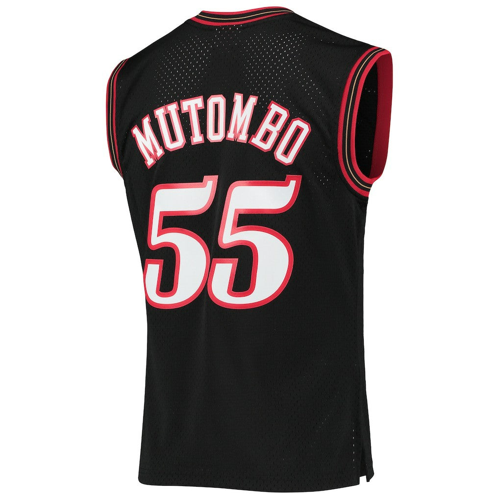 Dikembe Mutombo Philadelphia 76ers Hardwood Classics Swingman Jersey Black