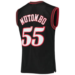Dikembe Mutombo Philadelphia 76ers Hardwood Classics Swingman Jersey Black