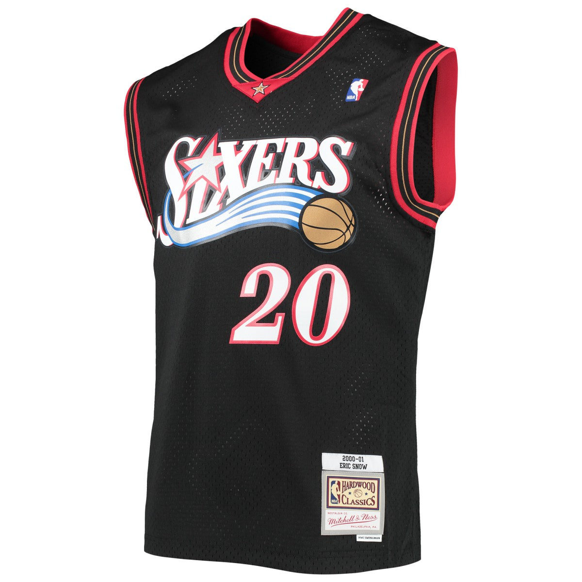 Eric Snow Philadelphia 76ers 2000/01 Hardwood Classics Swingman Jersey Black