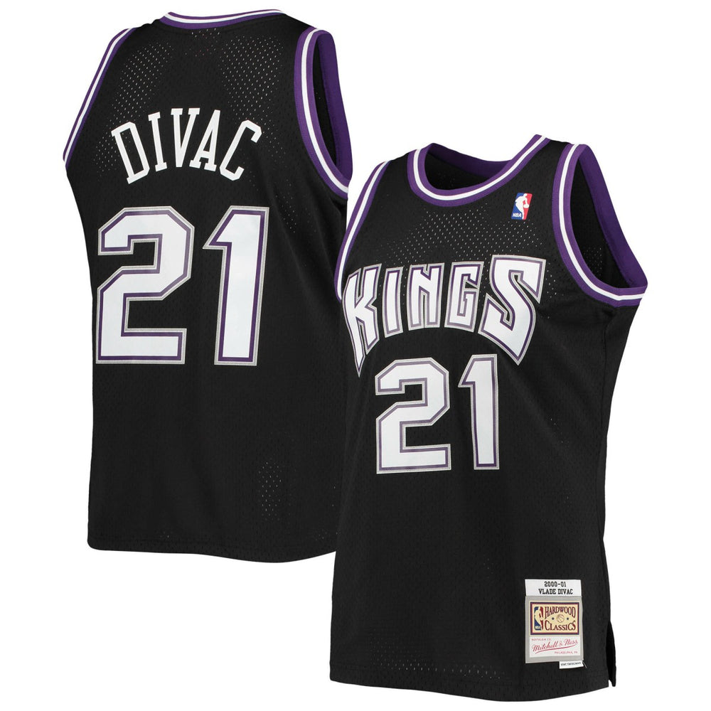 Vlade Divac Sacramento Kings 2000/01 Hardwood Classics Swingman Jersey Black