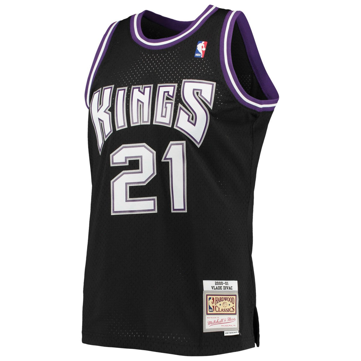 Vlade Divac Sacramento Kings 2000/01 Hardwood Classics Swingman Jersey Black