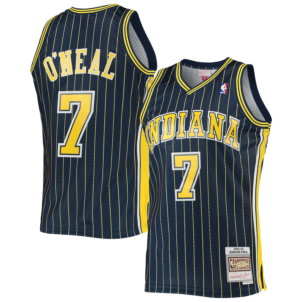 NBA Jermaine O'Neal Indiana Pacers Mitchell & Ness 2003/04 Hardwood Classics Swingman Jersey - Navy